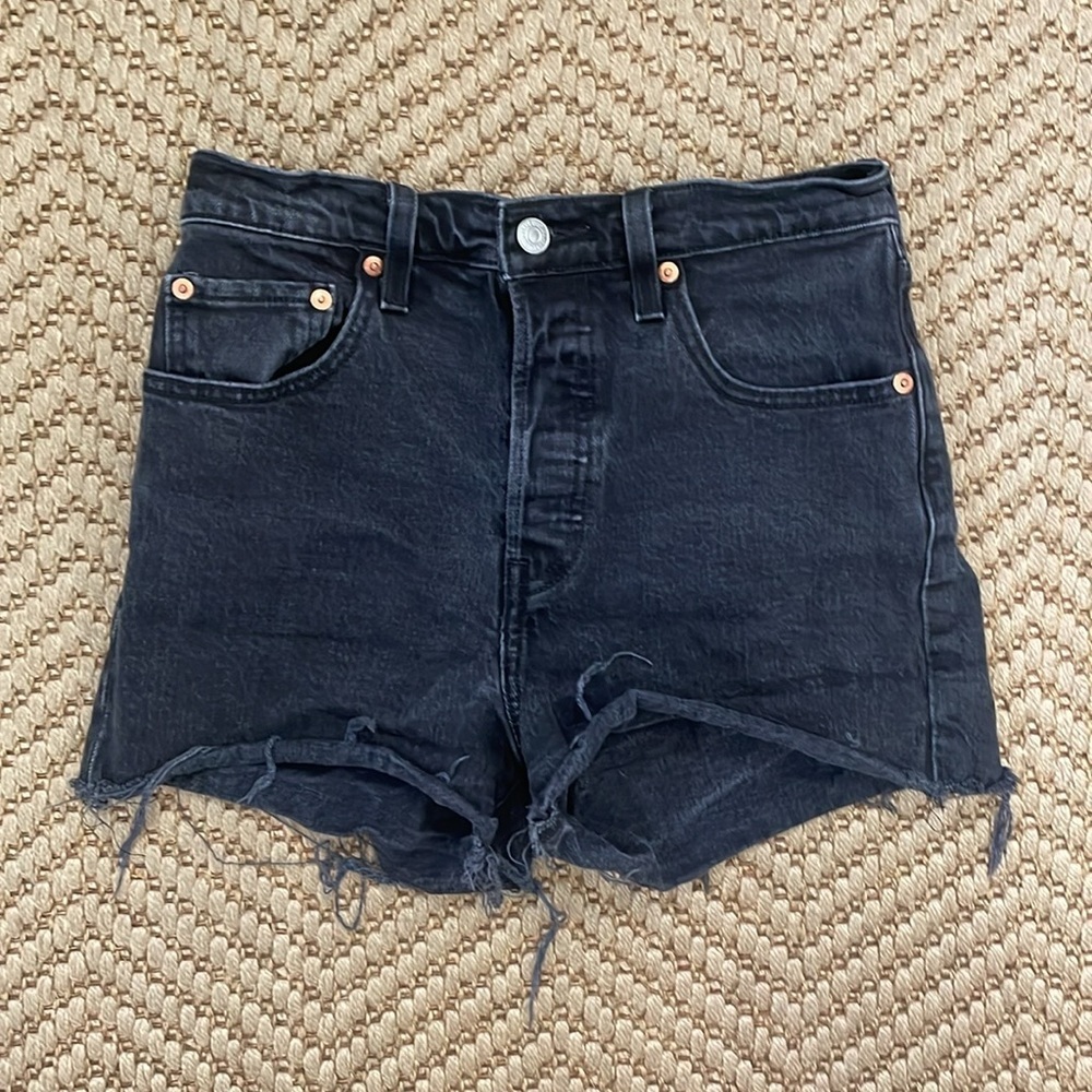 Levi's Jean Shorts Ribcage Shorts - Black - 27